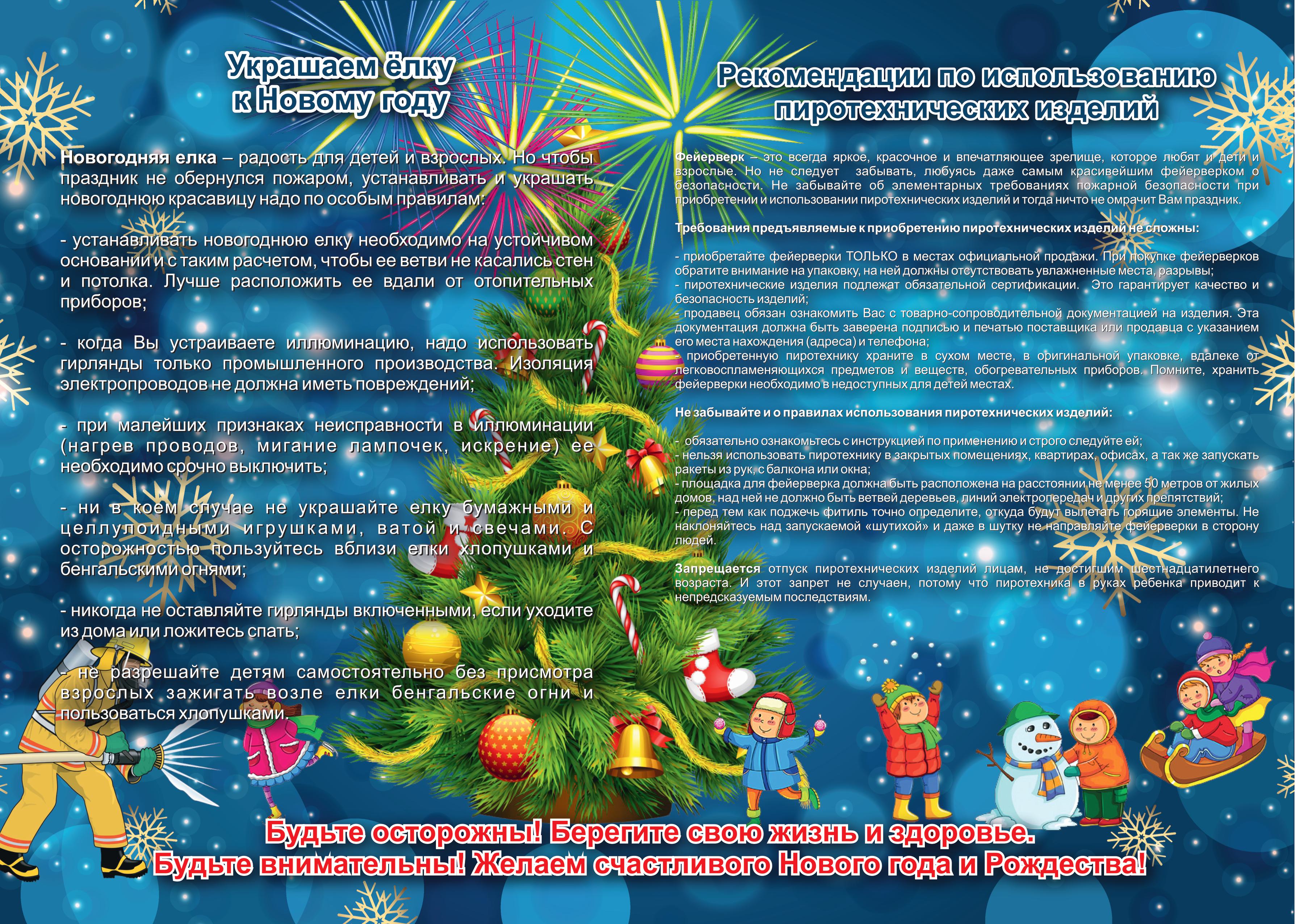 Памятка ВДПО Новый Год 2025